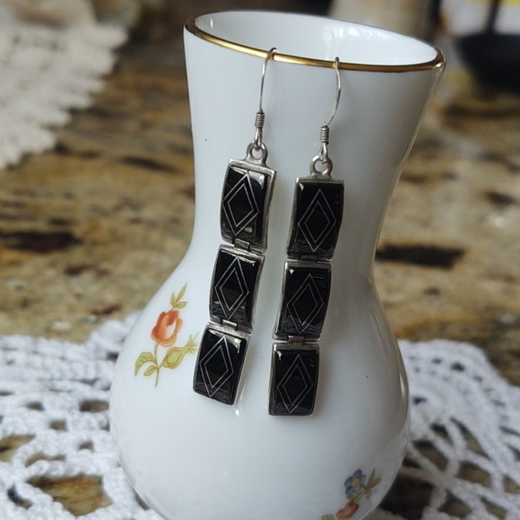 El Sarape Jewelry - Mexican sterling silver earrings 🖤